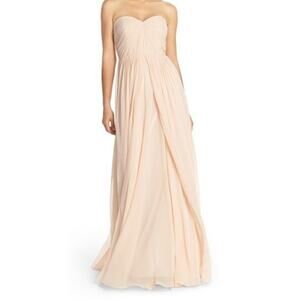 Jenny Yoo Blush Pink Strapless Gown Long Dress